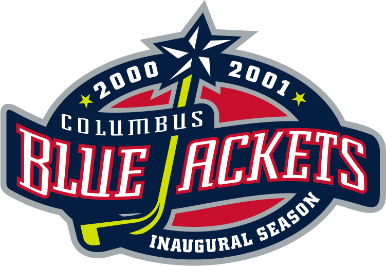 Columbus Blue Jackets 2000 01 Anniversary Logo iron on paper